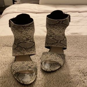 Snake skin Open Toe Heels